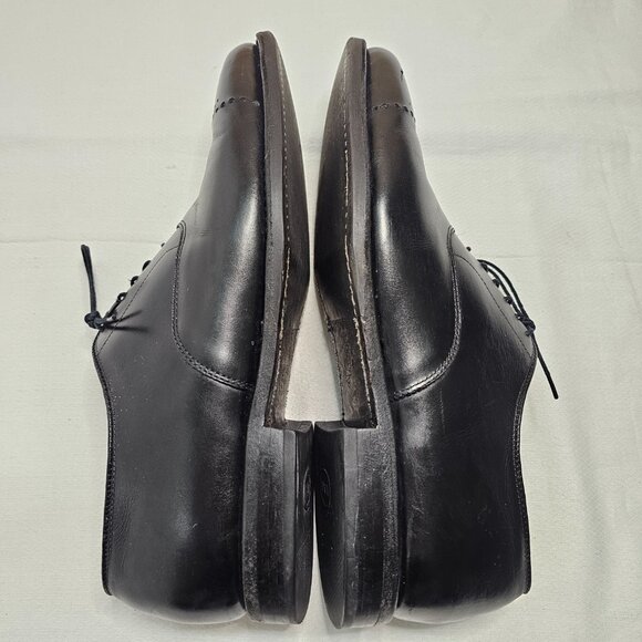 Allen Edmonds Dryden Medallion Shoes Black Leather Cap Toe Oxford Mens Size 9.5D - Picture 9 of 12